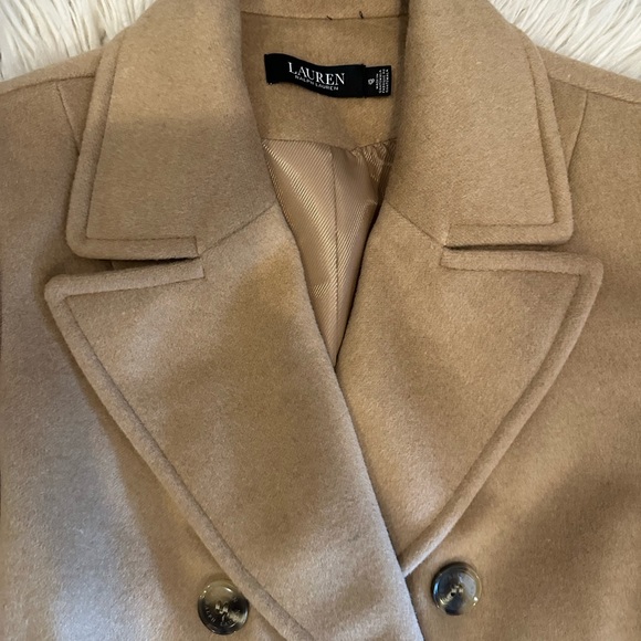 NWT Lauren Ralph Lauren Petite Size 10 Double Breasted Button Peacoat - Picture 3 of 7